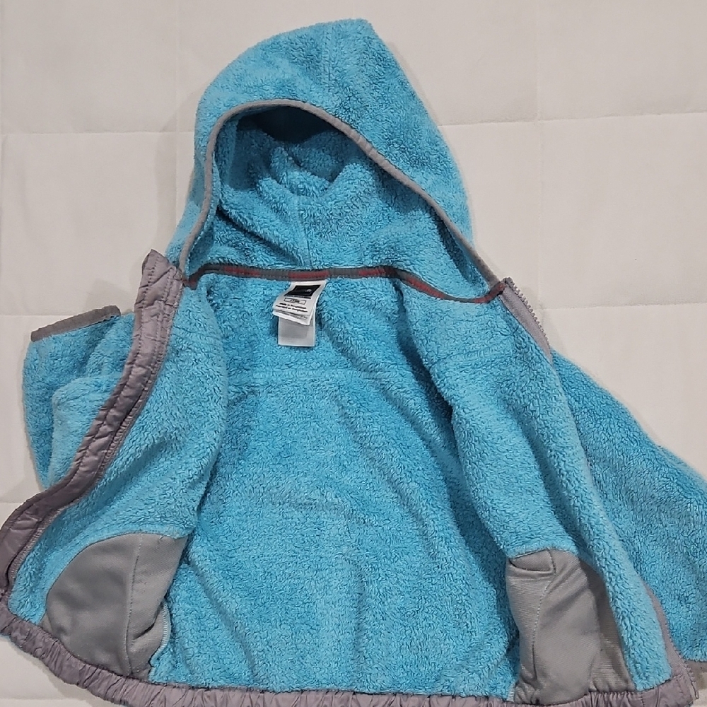 The North Face Kids Blue Fleece Hoodie Jacket Coat - Picture 8 of 10
